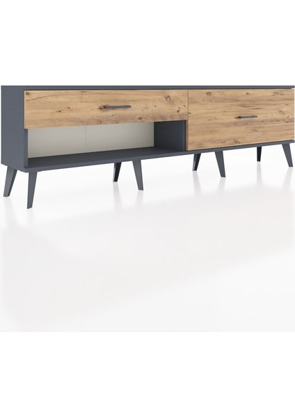 Arges Tv Ünitesi 2 Çekmeceli 176X30X51 Antrasit-Antrasit/çam fiyatları