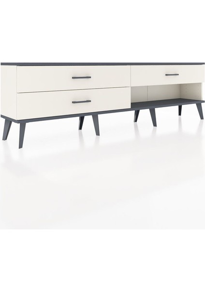 Arges Tv Ünitesi 3 Çekmeceli 176X30X51 Aytaşı-Antrasit/aytaşı fiyatları