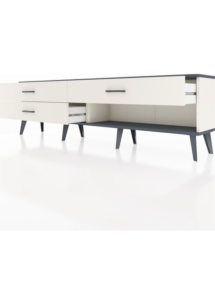 Arges Tv Ünitesi 3 Çekmeceli 176X30X51 Aytaşı-Antrasit/aytaşı fırsatları