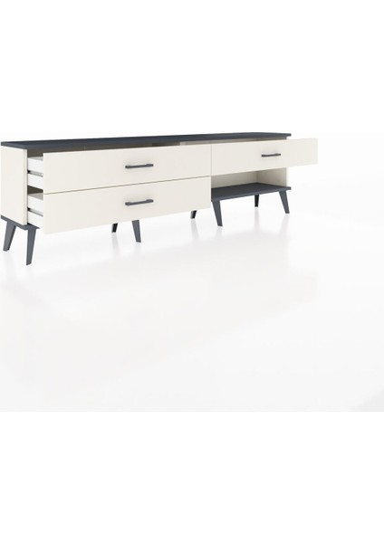 Arges Tv Ünitesi 3 Çekmeceli 176X30X51 Aytaşı-Antrasit/aytaşı indirimleri