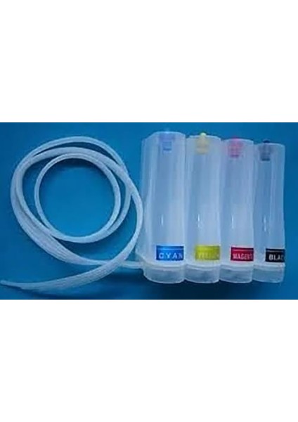 Kartuş Uyumlu Sistemi, 4 Renk Yazıcılar Için Uyumlu Şeffaf Tanki (Boş) modelleri