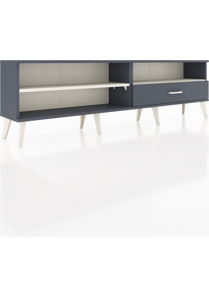 Arges Tv Ünitesi 2 Raflı Tek Çekmeceli 176X30X51 Antrasit-Aytaşı/antrasit fiyatları