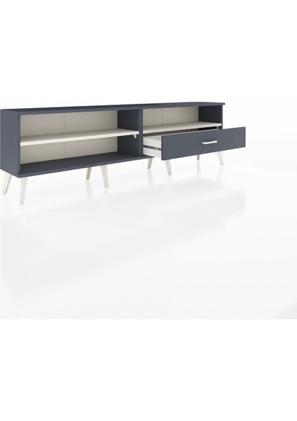 Arges Tv Ünitesi 2 Raflı Tek Çekmeceli 176X30X51 Antrasit-Aytaşı/antrasit indirimleri