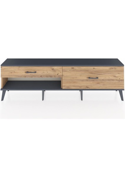Arges Tv Ünitesi 2 Çekmeceli 176X30X51 Çam-Antrasit/çam