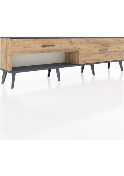 Arges Tv Ünitesi 2 Çekmeceli 176X30X51 Çam-Antrasit/çam fiyatları