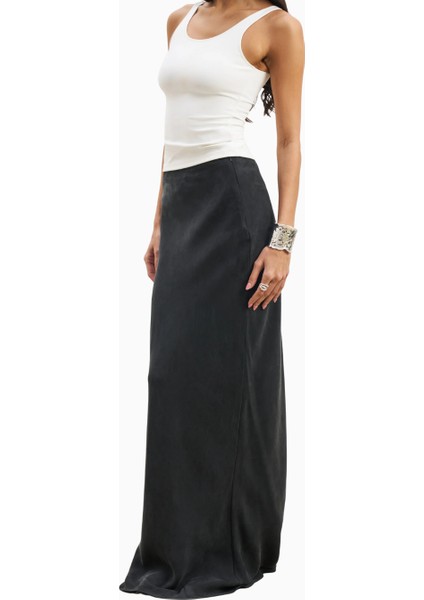 Cupro Bias Cut Maxi Uzun Kadın Etek fırsatları
