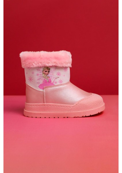 Hannah Pudra Çizgi Karakter Baskılı Içi Kürklü Çocuk Bot