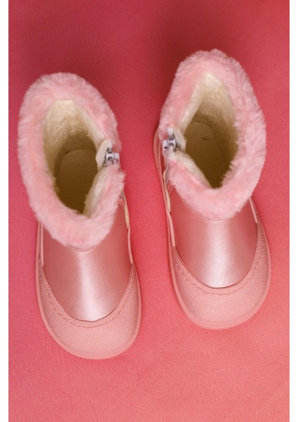 Hannah Pudra Çizgi Karakter Baskılı Içi Kürklü Çocuk Bot modelleri