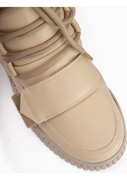 Yanisa Bej Kürklü Bağcıklı Kadın Spor Bot modelleri