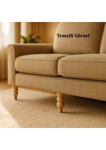 Bohem 17 cm 4'lü Set Boyasız Ham Doğal Ahşap Ayak Silindir Mobilya Koltuk Kanepe Ayağı Aparat Dahil modelleri