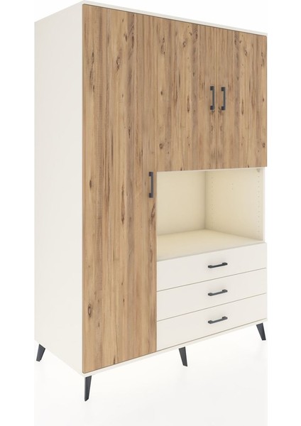 Kronos Dolap 6 Raflı 3 Çekmeceli 3 Kapaklı 132X59X195 Aytaşı-Çam/aytaşı fiyatları