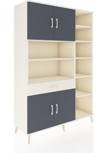 Hyperion Dolap 10 Raflı Tek Çekmeceli 4 Kapaklı 132X44X195 Aytaşı-Antrasit/aytaşı fiyatları