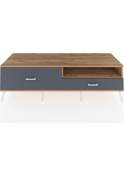 Kronos Tv Ünitesi Tek Raflı 2 Çekmeceli 176X59X51 Çam-Çam/antrasit