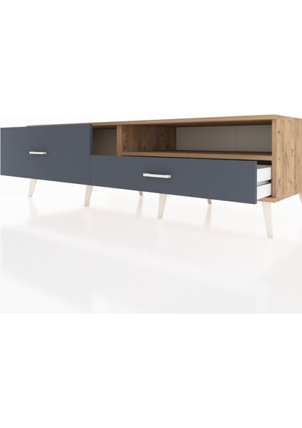 Kronos Tv Ünitesi Tek Raflı 2 Çekmeceli 176X59X51 Çam-Çam/antrasit fırsatları