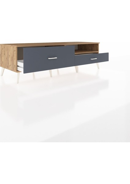 Kronos Tv Ünitesi Tek Raflı 2 Çekmeceli 176X59X51 Çam-Çam/antrasit indirimleri