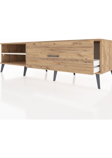 Kronos Tv Ünitesi Tek Raflı Tek Çekmeceli 176X59X51 Çam-Aytaşı/çam fırsatları