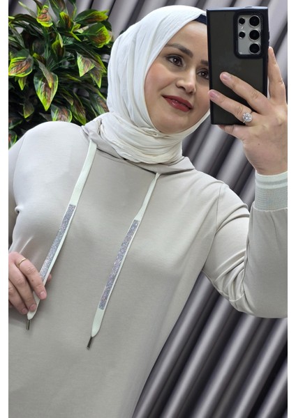 Kadın Tesettür Giyim Büyük Beden Kapşonlu Spor Ikili Takım fiyatları