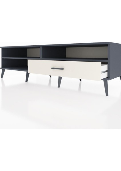Kronos Tv Ünitesi 2 Raflı Tek Çekmeceli 176X59X51 Antrasit-Antrasit/aytaşı fırsatları
