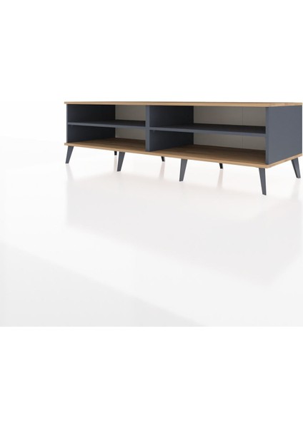 Kronos Tv Ünitesi 2 Raflı 176X59X51 Antrasit-Çam/antrasit modelleri