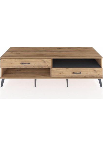 Kronos Tv Ünitesi Tek Raflı 2 Çekmeceli 176X59X51 Çam-Antrasit/çam