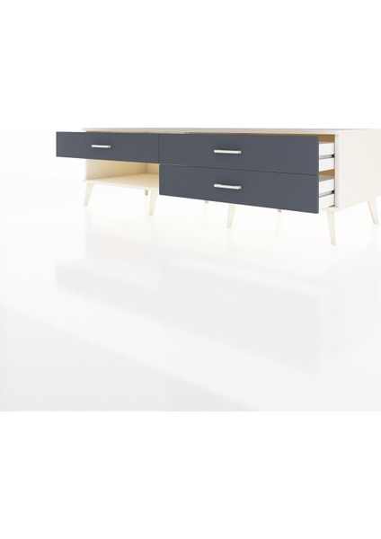 Kronos Tv Ünitesi 3 Çekmeceli 176X59X51 Aytaşı-Aytaşı/antrasit modelleri