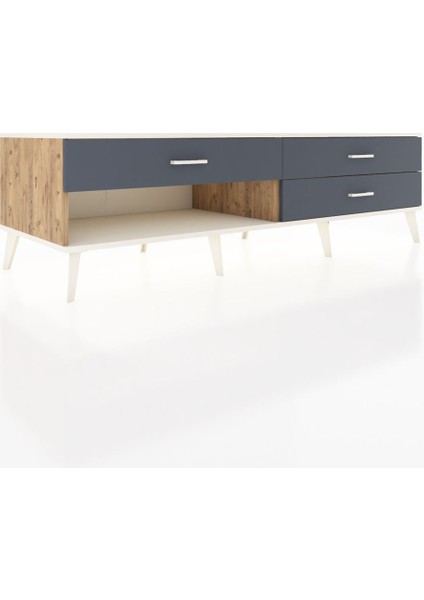 Kronos Tv Ünitesi 3 Çekmeceli 176X59X51 Çam-Aytaşı/antrasit fiyatları