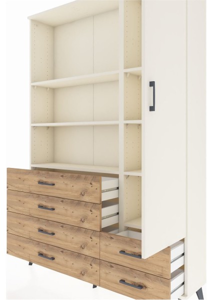 Arges Dolap 7 Raflı 6 Çekmeceli Tek Kapaklı 132X30X195 Aytaşı-Aytaşı/çam fırsatları