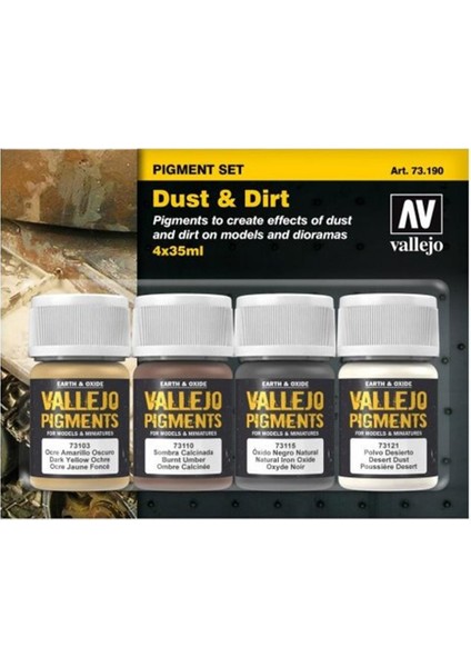 73190 4X35 Ml. Dust & Dirt, Model Boyası Pigment Seti