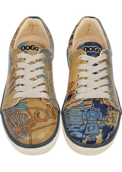 Kadın Vegan Deri Sarı Sneakers - Robo Shibuya Tasarım fiyatları