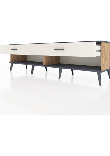 Hyperion Tv Ünitesi 2 Çekmeceli 176X44X51 Çam-Antrasit/aytaşı fırsatları