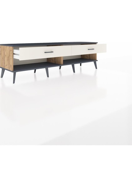 Hyperion Tv Ünitesi 2 Çekmeceli 176X44X51 Çam-Antrasit/aytaşı indirimleri
