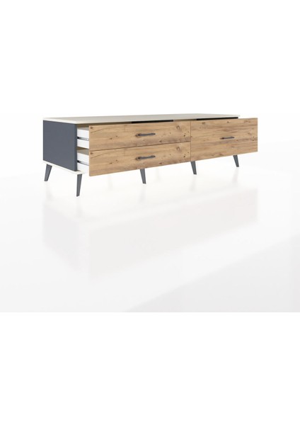 Kronos Tv Ünitesi 3 Çekmeceli 176X59X51 Antrasit-Aytaşı/çam indirimleri