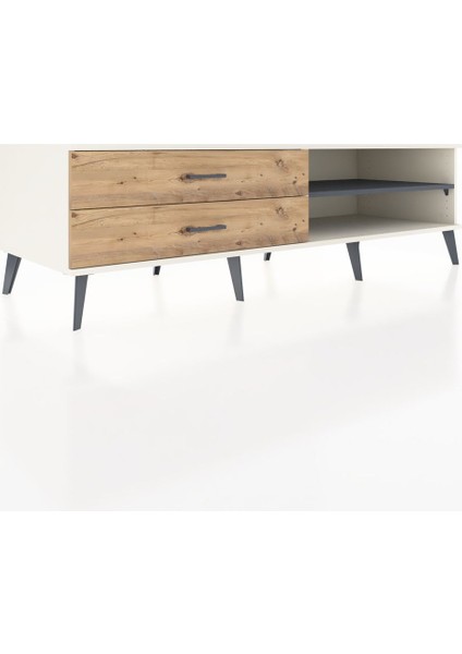 Kronos Tv Ünitesi Tek Raflı 2 Çekmeceli 176X59X51 Aytaşı-Antrasit/çam fiyatları