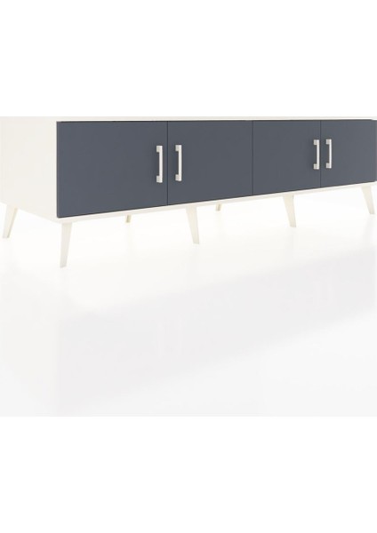 Kronos Tv Ünitesi 2 Raflı 4 Kapaklı 176X59X51 Aytaşı-Antrasit/aytaşı fiyatları