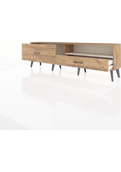 Arges Tv Ünitesi Tek Raflı 2 Çekmeceli 176X30X51 Çam-Aytaşı/çam modelleri