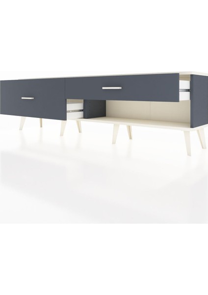 Arges Tv Ünitesi 2 Çekmeceli 176X30X51 Antrasit-Aytaşı/antrasit fırsatları