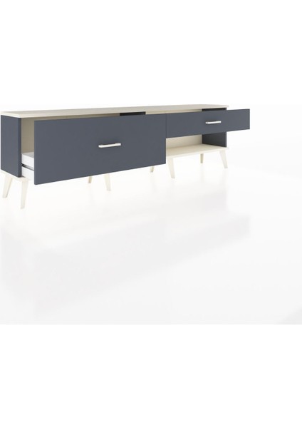 Arges Tv Ünitesi 2 Çekmeceli 176X30X51 Antrasit-Aytaşı/antrasit indirimleri