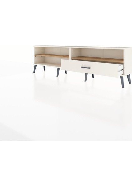 Arges Tv Ünitesi 2 Raflı Tek Çekmeceli 176X30X51 Aytaşı-Çam/aytaşı modelleri