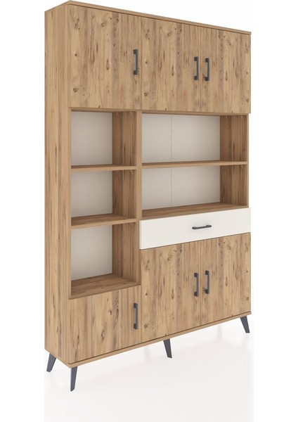 Arges Dolap 10 Raflı Tek Çekmeceli 6 Kapaklı 132X30X195 Çam-Çam/aytaşı fiyatları