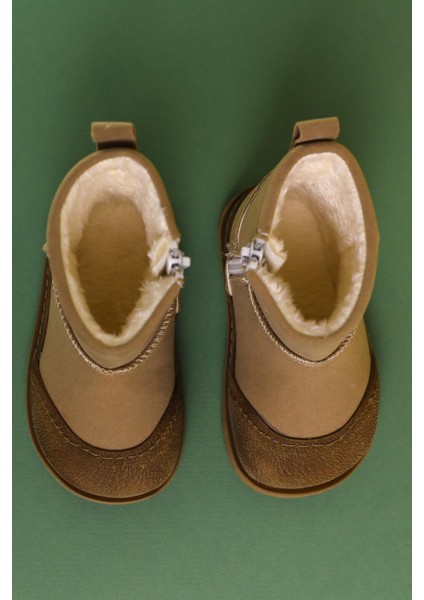 Gilla Vizon Süet Ters Dikiş Detaylı Içi Kürklü Bebe Bot fırsatları