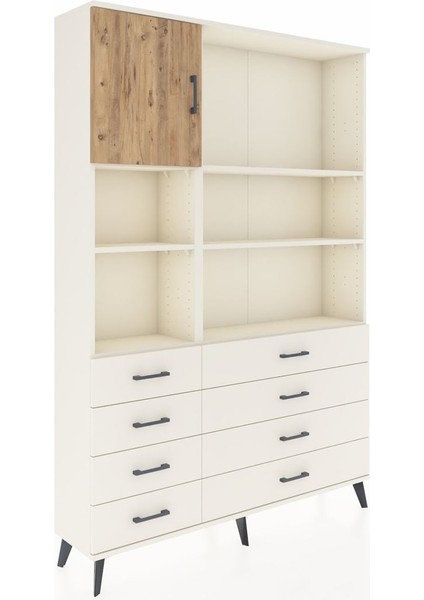 Arges Dolap 7 Raflı 8 Çekmeceli Tek Kapaklı 132X30X195 Aytaşı-Çam/aytaşı fiyatları