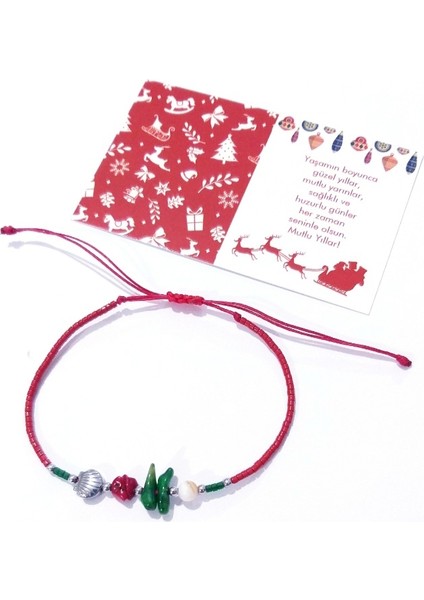 Yılbaşı Kartlı Mercan Sedef ve Deniz Kabuğu Şeklinde Hematit Doğaltaşlı Miyuki Bileklik fiyatları