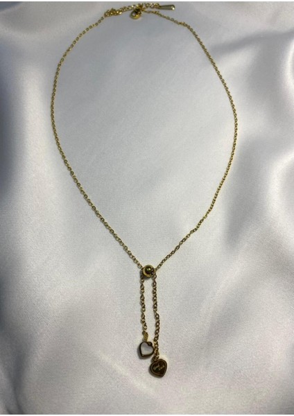 Good Luck Çift Kalpli Çelik Kolye fiyatları