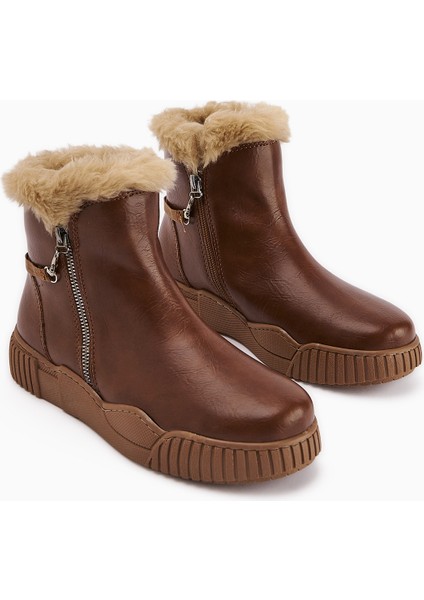 Sora Taba Kürklü Fermuarlı Kadın Spor Bot fiyatları