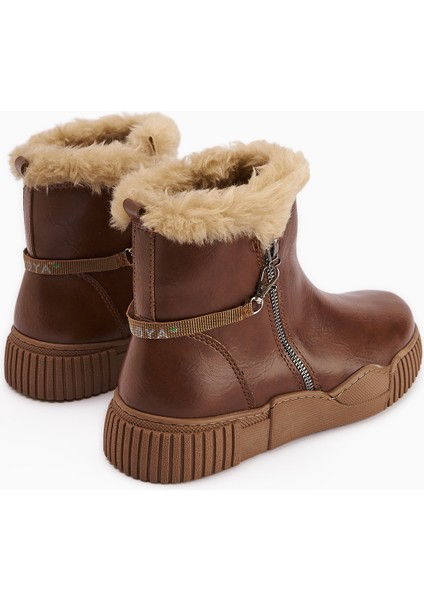 Sora Taba Kürklü Fermuarlı Kadın Spor Bot indirimleri