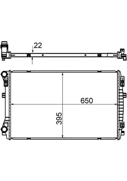 RADYATÖR GOLF 7-A3-LEON 1.2-1.4-1.6TDİ 2012 MEK 650X395X22 5Q0121251EM