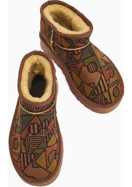 Lilly-Anne Desenli Içi Kürklü Kısa Bot modelleri