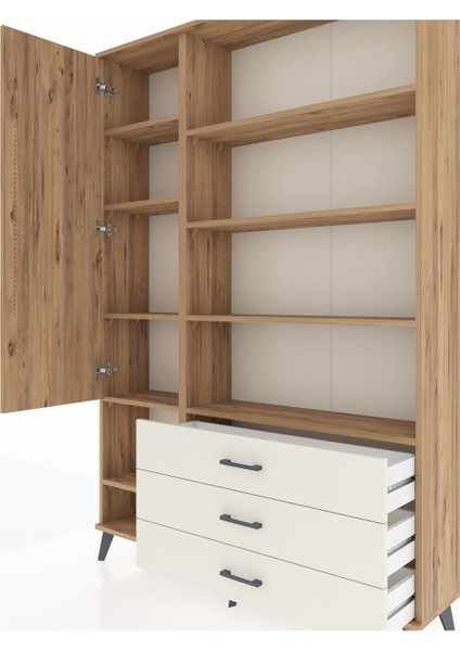 Arges Dolap 9 Raflı 3 Çekmeceli Tek Kapaklı 132X30X195 Çam-Çam/aytaşı fırsatları