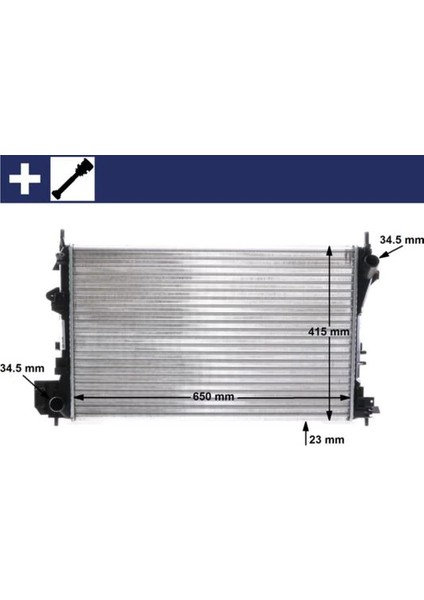 RADYATÖR VECTRA C-SIGNUM 1.6-1.8 165 2002 AC KLİMASIZ MEK 650X405X23 8MK376771201 1300244 24418338