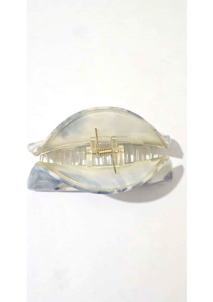 Kore Stili Mavi Renk Yarı Oval 9 cm Kadın Mandal Saç Tokası - Şık ve Dayanıklı fırsatları